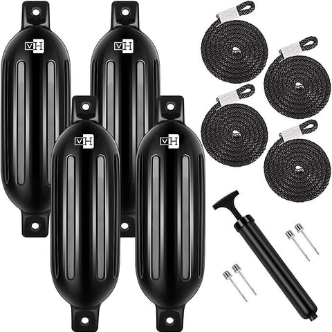 VH Vinyl Ribbed Marine Boat Fender for Bumper Shield Protection Pack of 4 VH Vinyl Ribbed Marine Boat Fender for Bumper Shield Protection Pack of 4