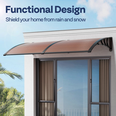 VIVOHOME Awning Canopy Window Door Outdoor 40x40/80/120Inch VIVOHOME Awning Canopy Window Door Outdoor 40x40/80/120Inch