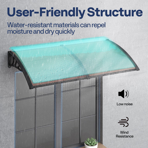 VIVOHOME Awning Canopy Window Door Outdoor 40x40/80/120Inch VIVOHOME Awning Canopy Window Door Outdoor 40x40/80/120Inch