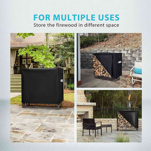VIVOHOME Firewood Rack with Cover VIVOHOME Firewood Rack with Cover