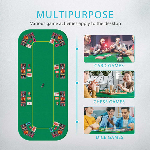 VH Foldable 8-Player Texas Poker Card Tabletop Layout VH Foldable 8-Player Texas Poker Card Tabletop Layout