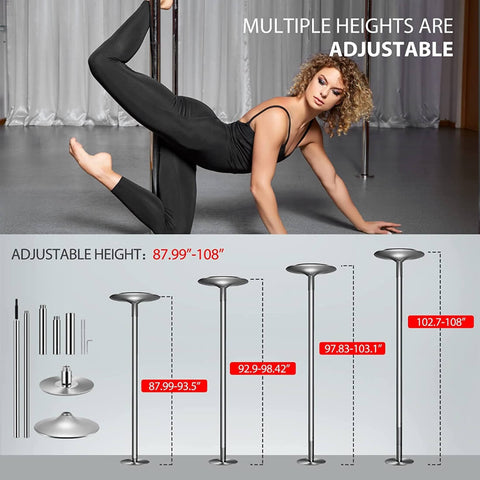 VIVOHOME Perfect Fitness Bar Portable Spinning Dance Stripping Pole for Home Fitness VIVOHOME Perfect Fitness Bar Portable Spinning Dance Stripping Pole for Home Fitness