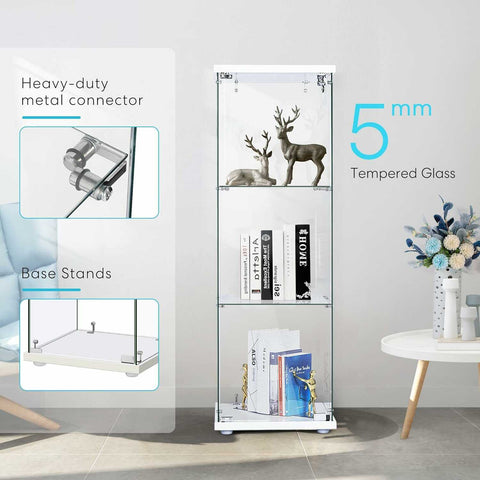 VIVOHOME Glass Countertop Display Showcase Cabinet Bookcase VIVOHOME Glass Countertop Display Showcase Cabinet Bookcase