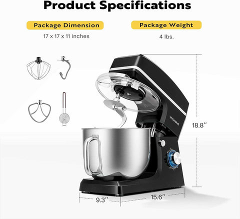 VIVOHOME Electric Stand Mixer 7.5 Quart with Beater, Dough Hook, Wire Whip, and Egg Separator VIVOHOME Electric Stand Mixer 7.5 Quart with Beater, Dough Hook, Wire Whip, and Egg Separator