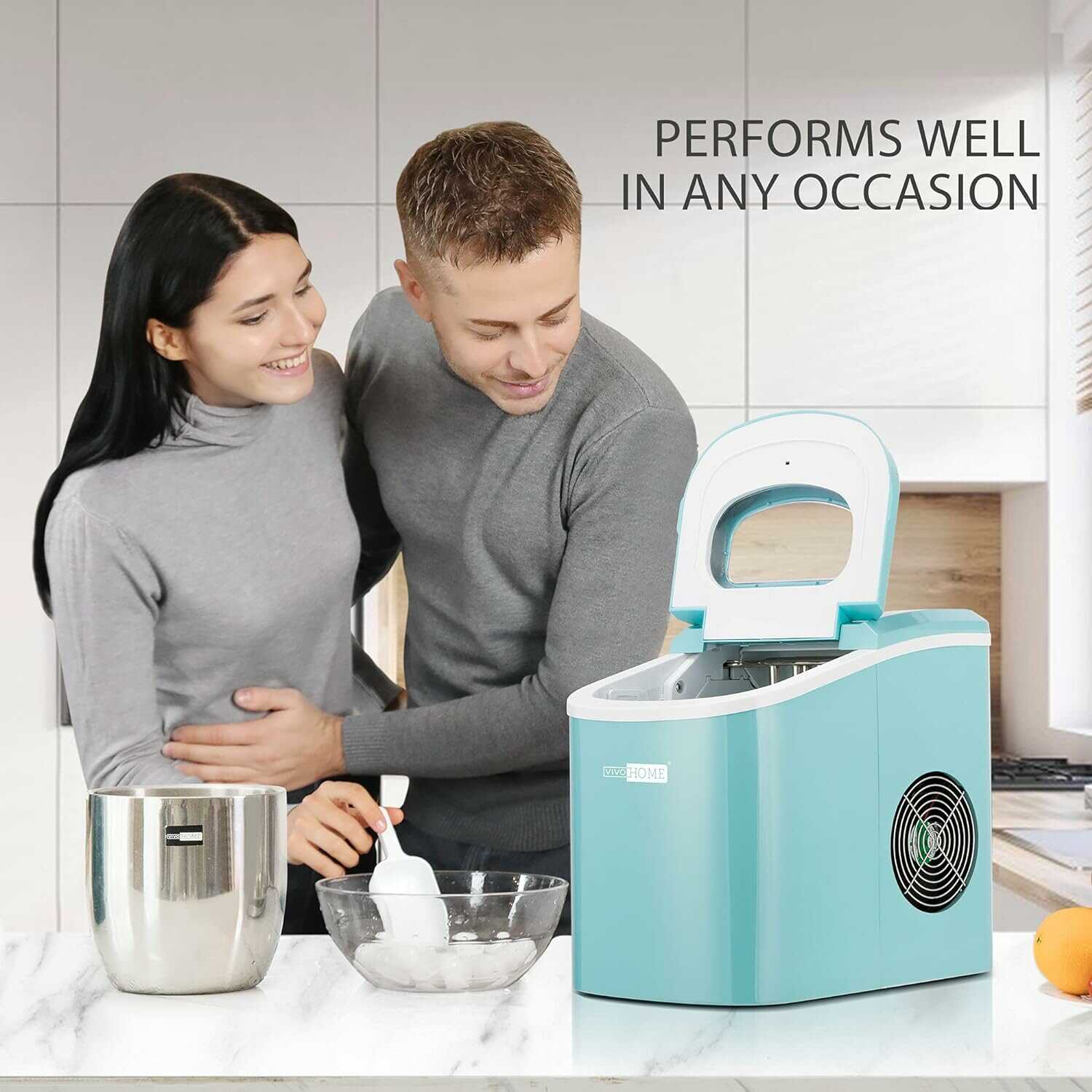 VIVOHOME Countertop Ice Maker Machine with Hand Scoop 26lbs/Day VIVOHOME Countertop Ice Maker Machine with Hand Scoop 26lbs/Day