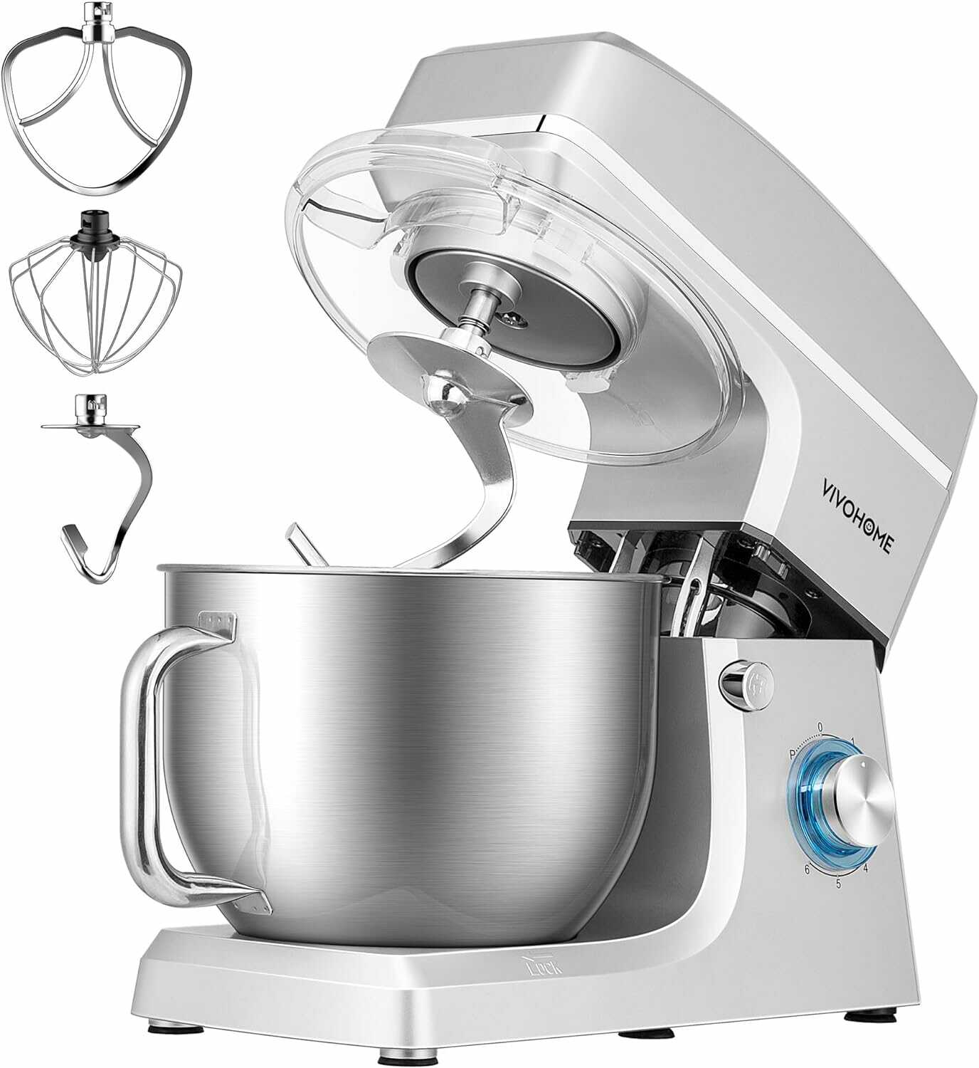 VIVOHOME Electric Stand Mixer 7.5 Quart with Beater, Dough Hook, Wire Whip, and Egg Separator VIVOHOME Electric Stand Mixer 7.5 Quart with Beater, Dough Hook, Wire Whip, and Egg Separator