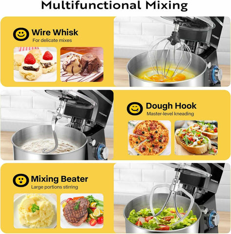 VIVOHOME Electric Stand Mixer 7.5 Quart with Beater, Dough Hook, Wire Whip, and Egg Separator VIVOHOME Electric Stand Mixer 7.5 Quart with Beater, Dough Hook, Wire Whip, and Egg Separator