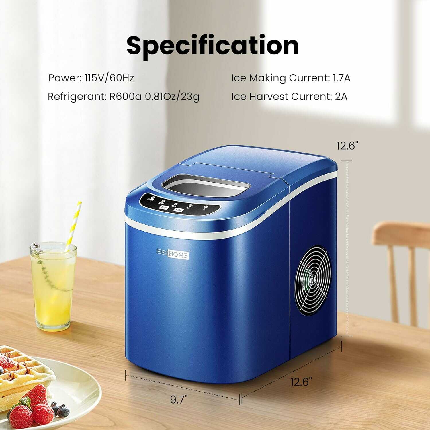 VIVOHOME Countertop Ice Maker Machine with Hand Scoop 26lbs/Day VIVOHOME Countertop Ice Maker Machine with Hand Scoop 26lbs/Day