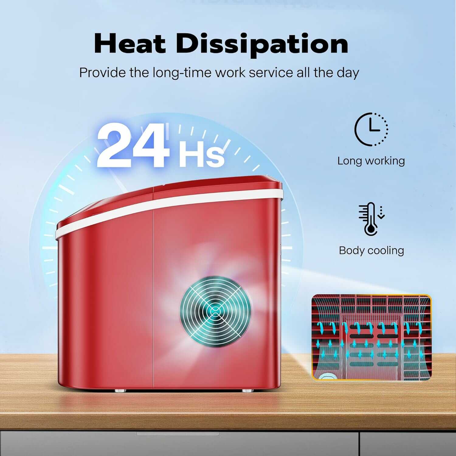VIVOHOME Countertop Ice Maker Machine with Hand Scoop 26lbs/Day VIVOHOME Countertop Ice Maker Machine with Hand Scoop 26lbs/Day