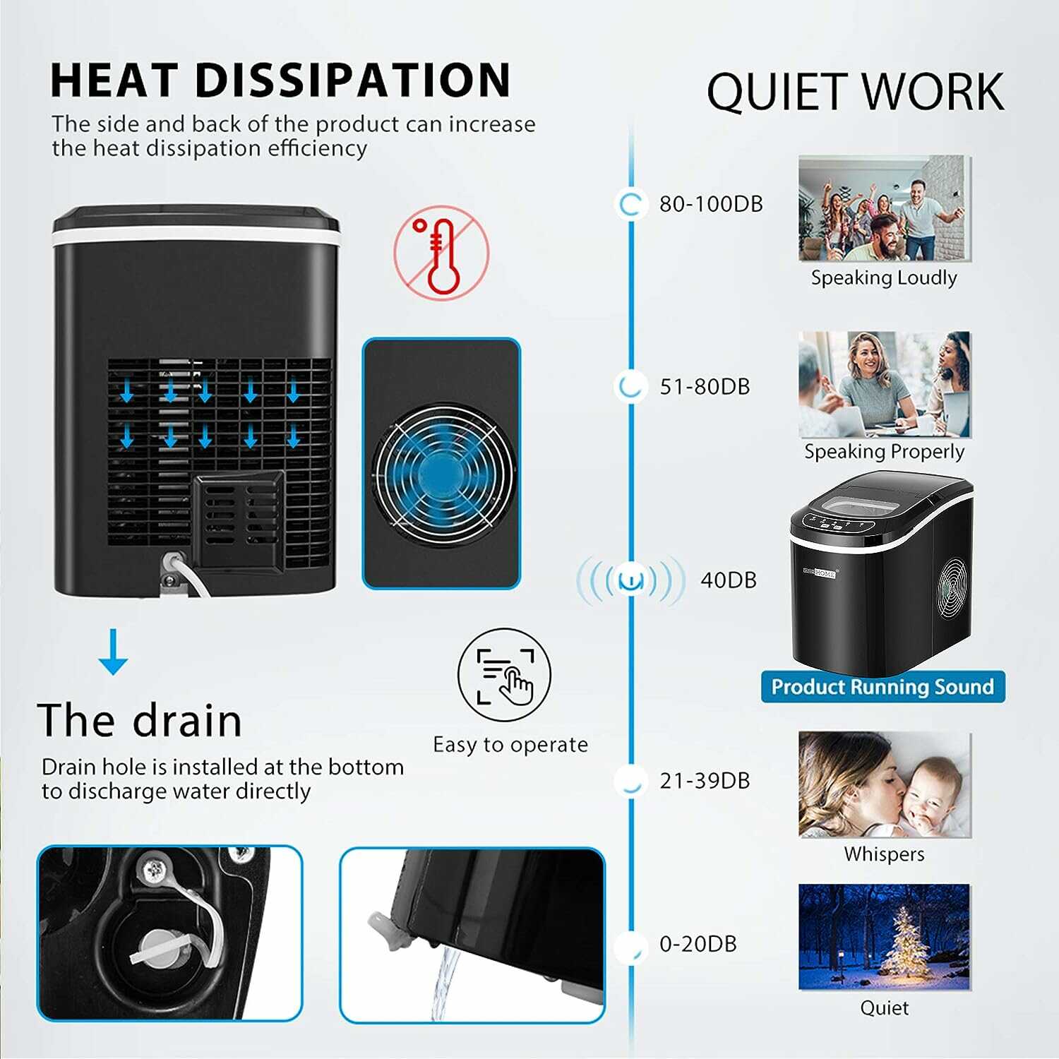 VIVOHOME Countertop Ice Maker Machine with Hand Scoop 26lbs/Day VIVOHOME Countertop Ice Maker Machine with Hand Scoop 26lbs/Day