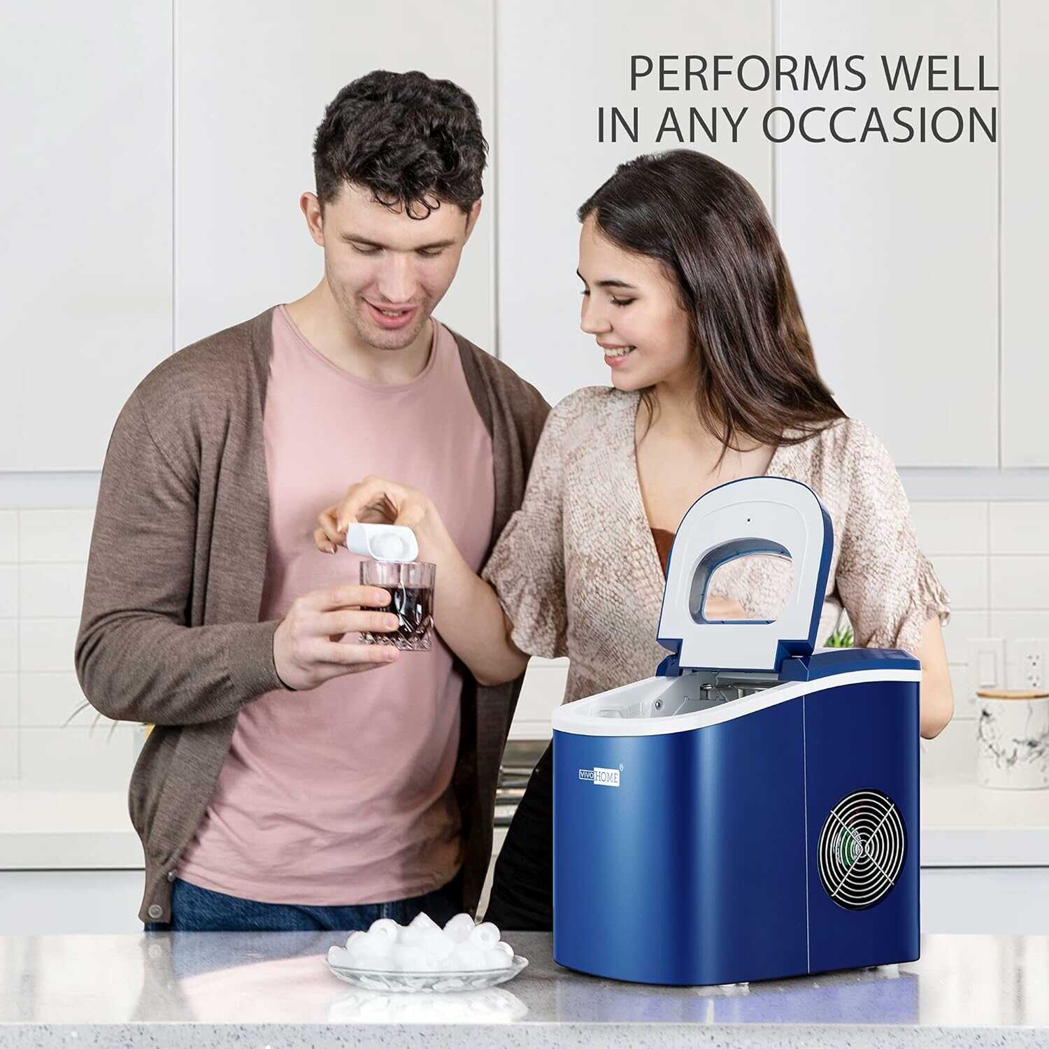 VIVOHOME Countertop Ice Maker Machine with Hand Scoop 26lbs/Day VIVOHOME Countertop Ice Maker Machine with Hand Scoop 26lbs/Day