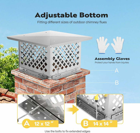 VIVOHOME Chimney Cap Stainless Steel VIVOHOME Chimney Cap Stainless Steel