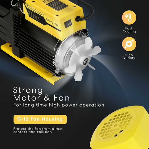SPECSTAR HVAC Air Vacuum Pump 3/4 HP 7.2 CFM 110V Dual Stage Rotary Vane SPECSTAR HVAC Air Vacuum Pump 3/4 HP 7.2 CFM 110V Dual Stage Rotary Vane