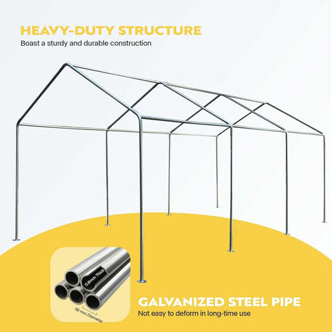 VIVOHOME Carport Portable Garage 10 x 20ft VIVOHOME Carport Portable Garage 10 x 20ft