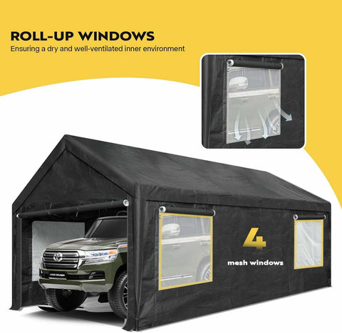 VIVOHOME Carport Portable Garage 10 x 20ft VIVOHOME Carport Portable Garage 10 x 20ft