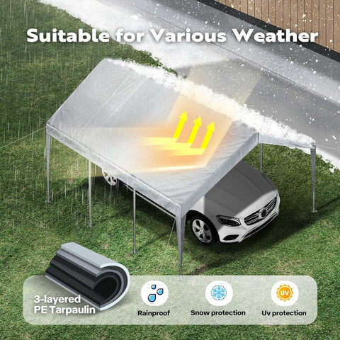 VIVOHOME Carport Replacement Canopy Cover VIVOHOME Carport Replacement Canopy Cover