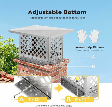 VIVOHOME Chimney Cap Stainless Steel VIVOHOME Chimney Cap Stainless Steel
