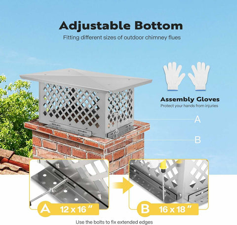 VIVOHOME Chimney Cap Stainless Steel VIVOHOME Chimney Cap Stainless Steel