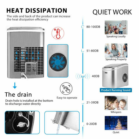 VIVOHOME Countertop Ice Maker Machine with Hand Scoop 26lbs/Day VIVOHOME Countertop Ice Maker Machine with Hand Scoop 26lbs/Day