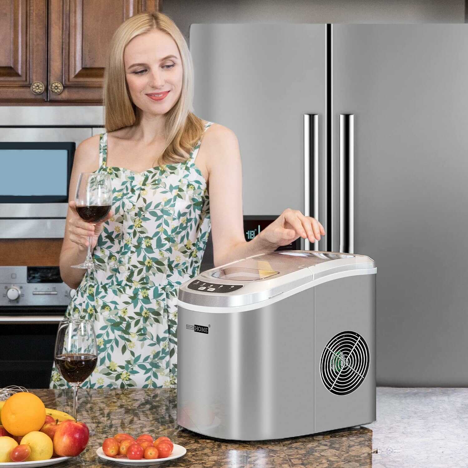 VIVOHOME Countertop Ice Maker Machine with Hand Scoop 26lbs/Day VIVOHOME Countertop Ice Maker Machine with Hand Scoop 26lbs/Day