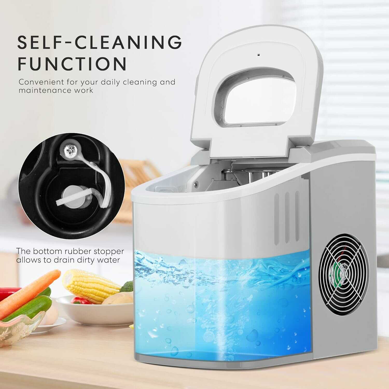 VIVOHOME Countertop Ice Maker Machine with Hand Scoop 26lbs/Day VIVOHOME Countertop Ice Maker Machine with Hand Scoop 26lbs/Day