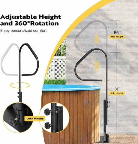 VIVOHOME Hot Tub Safety Handrail 360 Rotatable VIVOHOME Hot Tub Safety Handrail 360 Rotatable