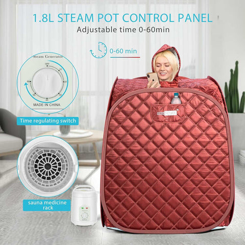 VIVOHOME Portable Personal Steam Sauna Spa VIVOHOME Portable Personal Steam Sauna Spa