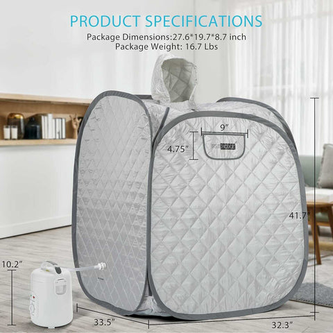 VIVOHOME Portable Personal Steam Sauna Spa VIVOHOME Portable Personal Steam Sauna Spa