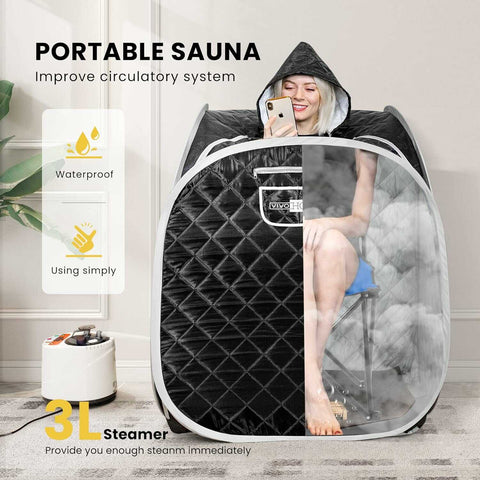 VIVOHOME Portable Personal Steam Sauna Spa VIVOHOME Portable Personal Steam Sauna Spa