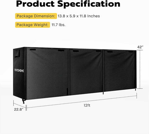 VIVOHOME Waterproof Firewood Storage Cover VIVOHOME Waterproof Firewood Storage Cover