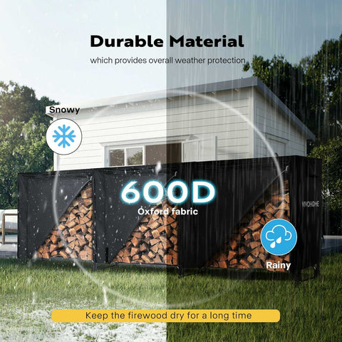 VIVOHOME Waterproof Firewood Storage Cover VIVOHOME Waterproof Firewood Storage Cover