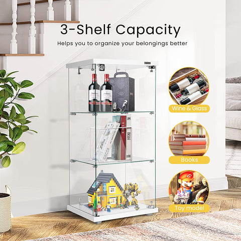 VIVOHOME Glass Countertop Display Showcase Cabinet Bookcase VIVOHOME Glass Countertop Display Showcase Cabinet Bookcase