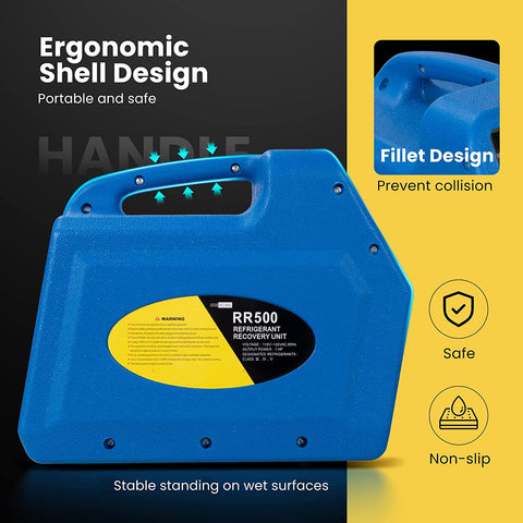 VIVOHOME Refrigerant Recovery Machine R1234YF 1 HP Dual Cylinder Portable VIVOHOME Refrigerant Recovery Machine R1234YF 1 HP Dual Cylinder Portable