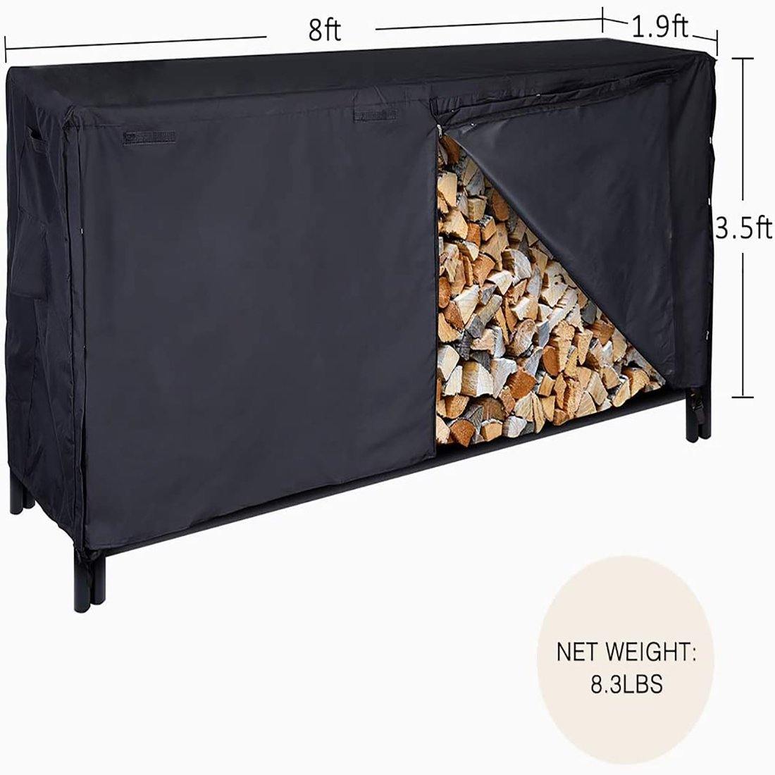 VIVOHOME 4/8ft Outdoor Waterproof Firewood Storage Cover Rack Cover  VIVOHOME 4/8ft Outdoor Waterproof Firewood Storage Cover Rack Cover
