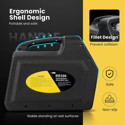 VIVOHOME Refrigerant Recovery Machine R1234YF 1 HP Dual Cylinder Portable VIVOHOME Refrigerant Recovery Machine R1234YF 1 HP Dual Cylinder Portable