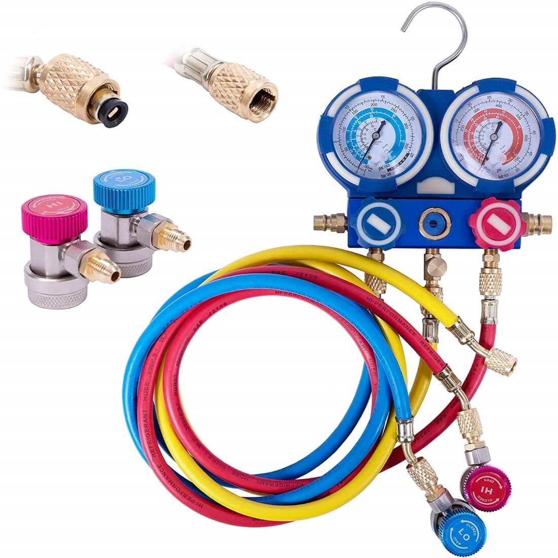 VIVOHOME 110V 1/3 HP 4CFM Single Stage Rotary Vane Air Vacuum Pump and R134a AC Manifold Gauge Set Kit with Leak Detector Carry Bag for HVAC Air Conditioning Refrigeration Recharging ETL Listed VIVOHOME 110V 1/3 HP 4CFM Single Stage Rotary Vane Air Vacuum Pump and R134a AC Manifold Gauge Set Kit with Leak Detector Carry Bag for HVAC Air Conditioning Refrigeration Recharging ETL Listed