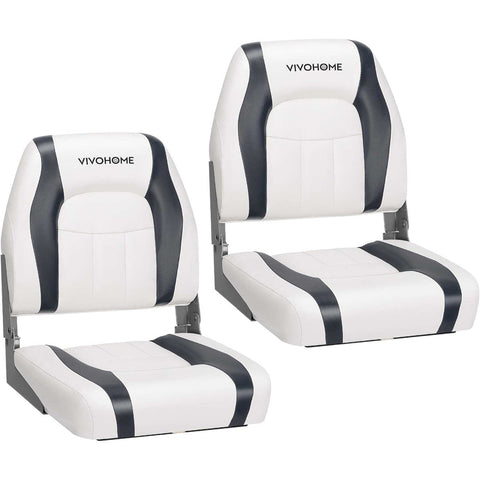 VIVOHOME Folding Low Back Boat Seats 2Pack