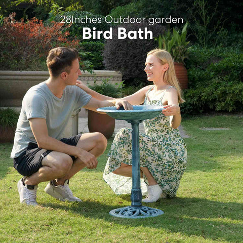 VIVOHOME Garden Bird Bath 28 Inch