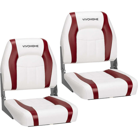 VIVOHOME Folding Low Back Boat Seats 2Pack