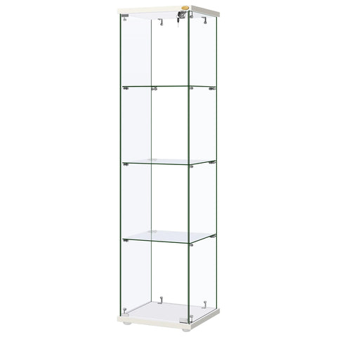 VIVOHOME Glass Countertop Display Showcase Cabinet Bookcase