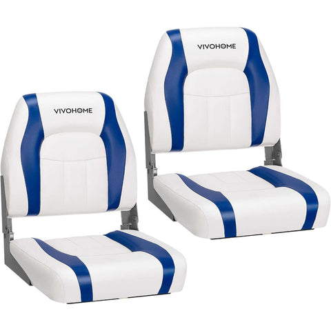 VIVOHOME Folding Low Back Boat Seats 2Pack