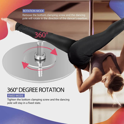 VIVOHOME Perfect Fitness Bar Portable Spinning Dance Stripping Pole for Home Fitness