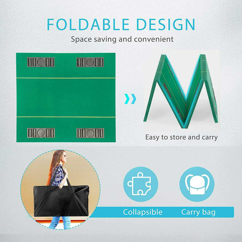 VH Foldable 8-Player Texas Poker Card Tabletop Layout