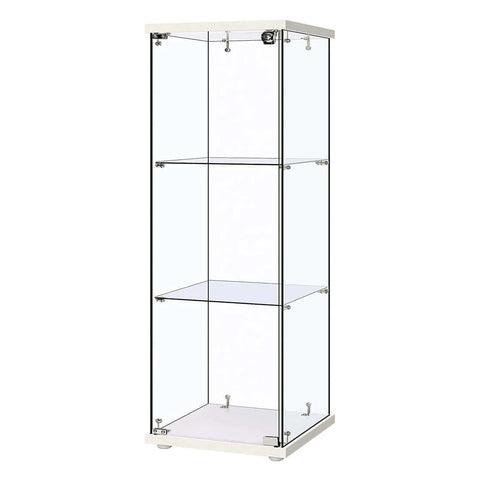 VIVOHOME Glass Countertop Display Showcase Cabinet Bookcase