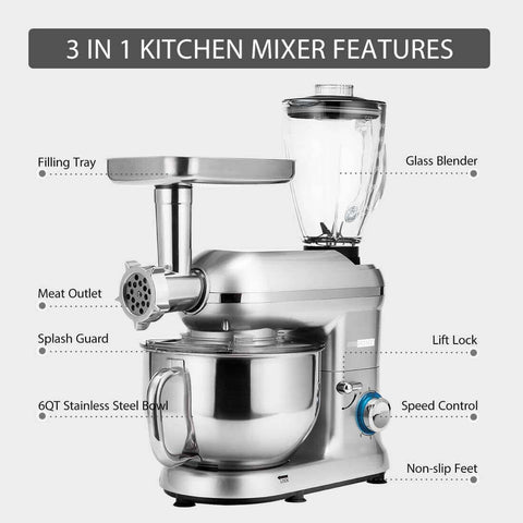 VIVOHOME Multifunctional Electric Stand Mixer