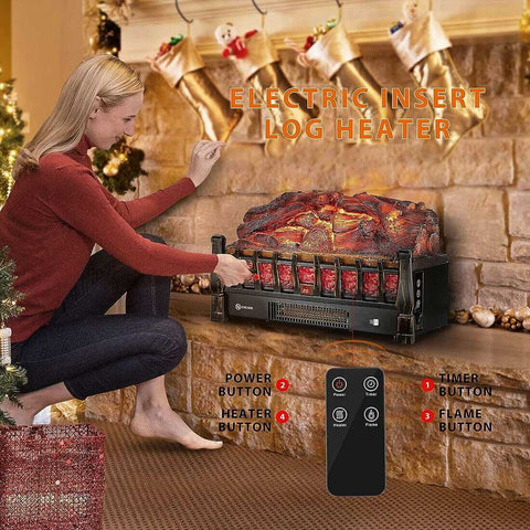 VH 110V Electric Fireplace Insert Log