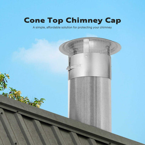 VIVOHOME Cone Top Chimney Cap with Screen