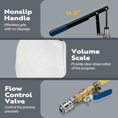 VIVOHOME 7.5L Manual Transmission Fluid Pump with 15 Adapters