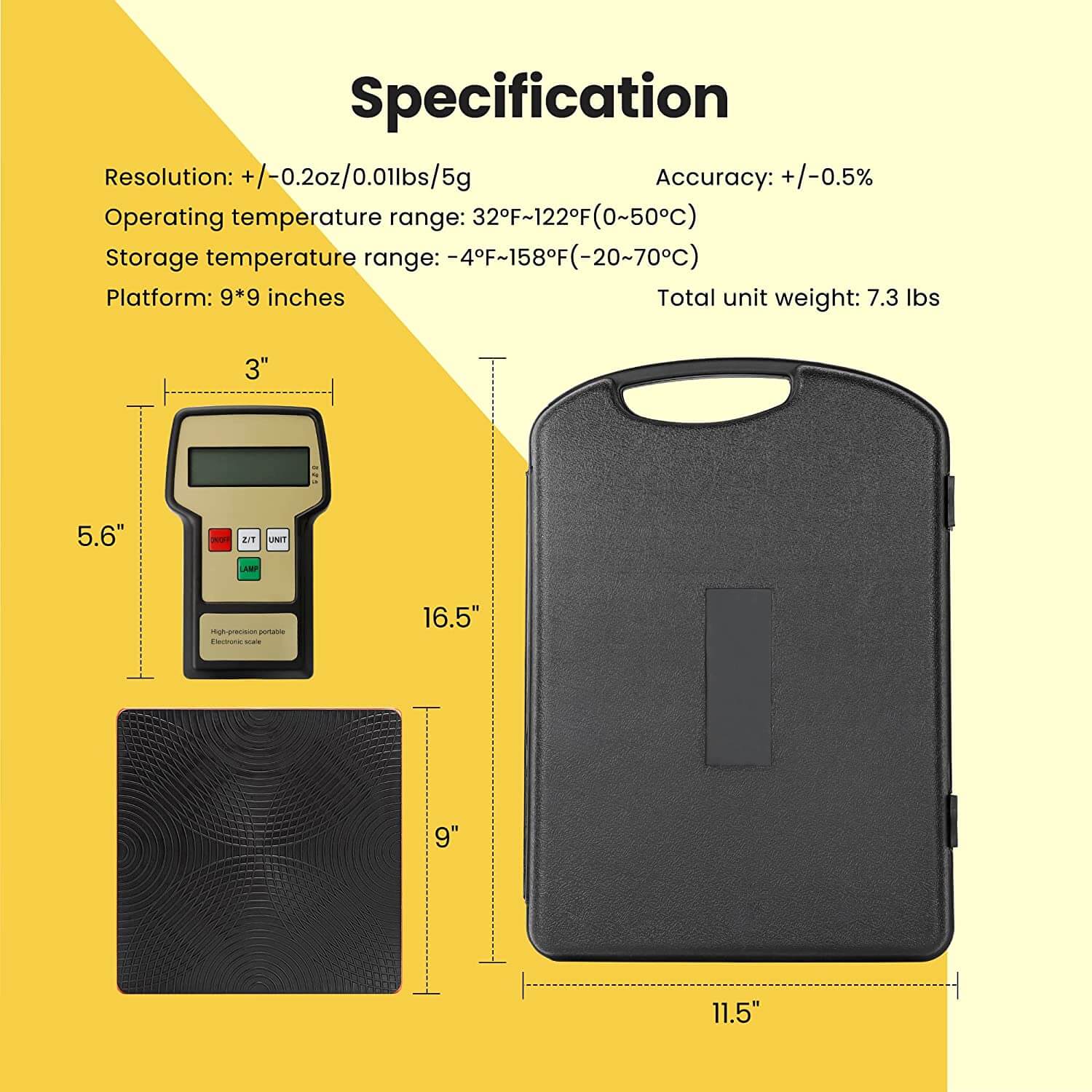 VIVOHOME High Precision Electronic Digital Refrigerant Charging Weight Scale with Case for HVAC 220LB