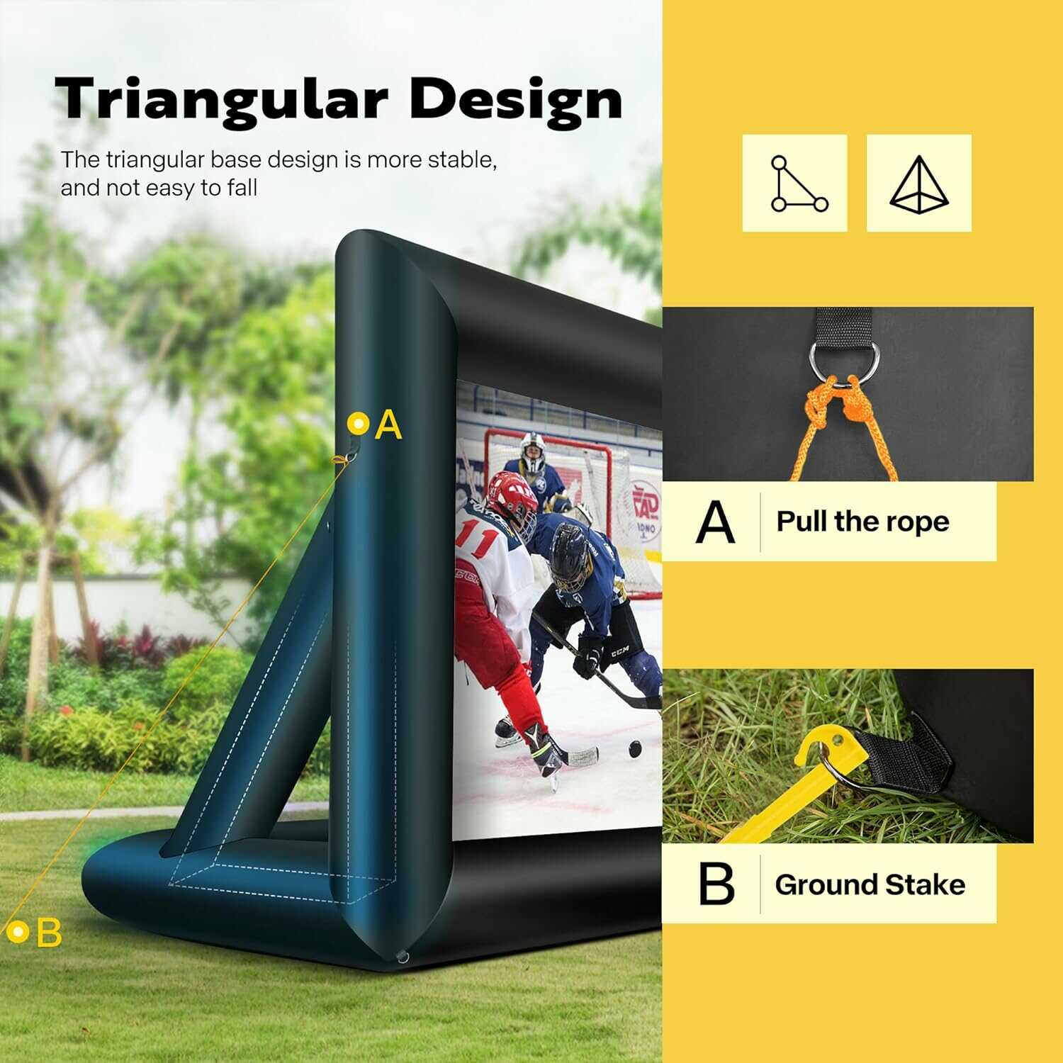 VIVOHOME Inflatable Projector Screen with Air Blower and Carry Bag